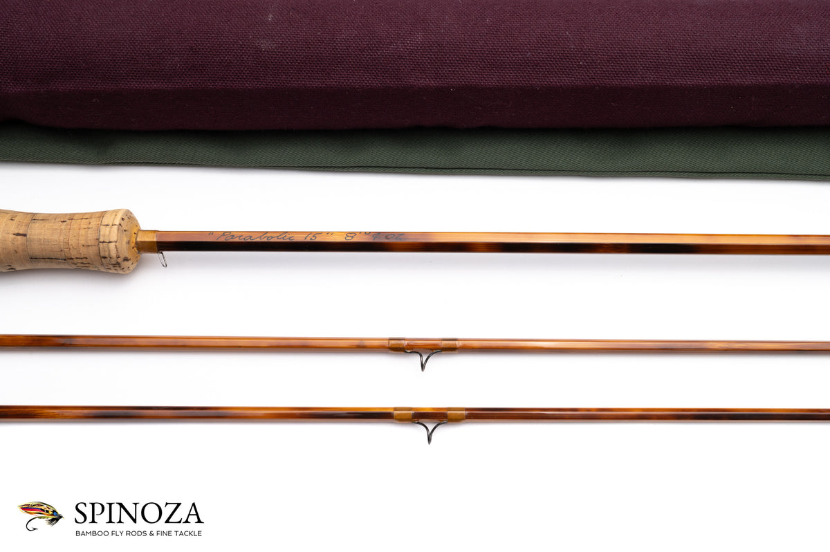Paul Young (Bob Summers) Parabolic 15 Bamboo Fly Rod 8' 2/2 #6 - maker signature and rod markings