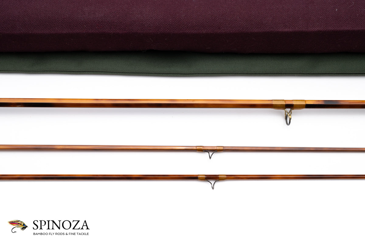 Paul Young (Bob Summers) Parabolic 15 Bamboo Fly Rod 8' 2/2 #6 - rod sections with guides and wraps