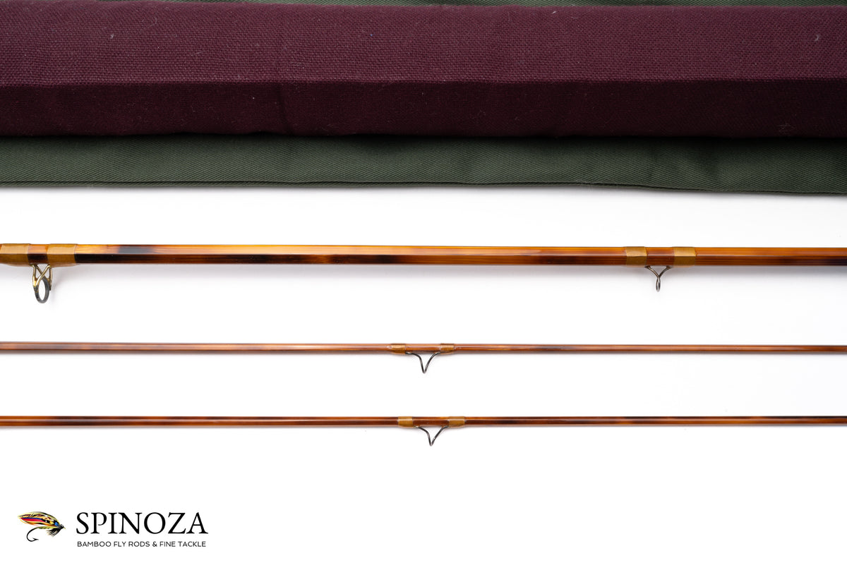 Paul Young (Bob Summers) Parabolic 15 Bamboo Fly Rod 8' 2/2 #6 - rod sections with guides and wraps
