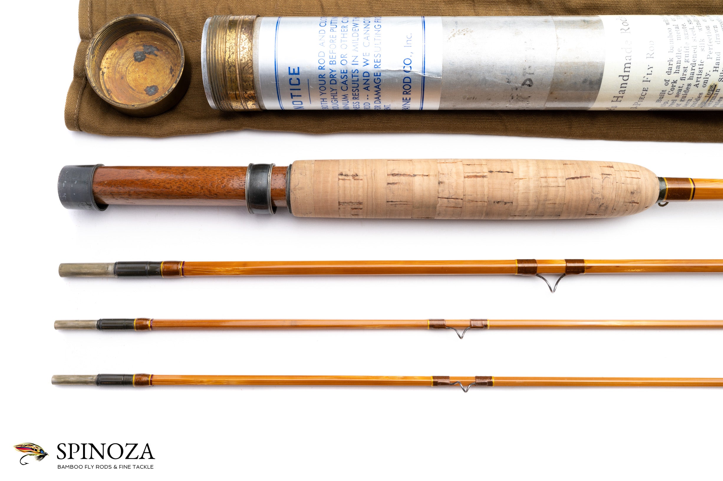 bamboo fishing pole with 2 eyelits Payne 202 Bamboo Fly Rod 8' 3/2 #3/4
