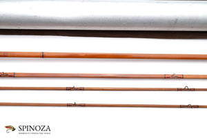 Edwards Quadrate Bamboo Fly Rod 8' 3/2 - rod sections with guides and wraps