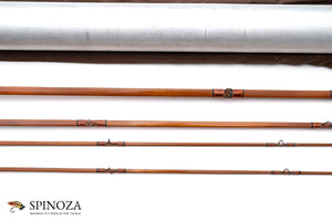 Edwards Quadrate Bamboo Fly Rod 8' 3/2 - rod sections with guides and wraps
