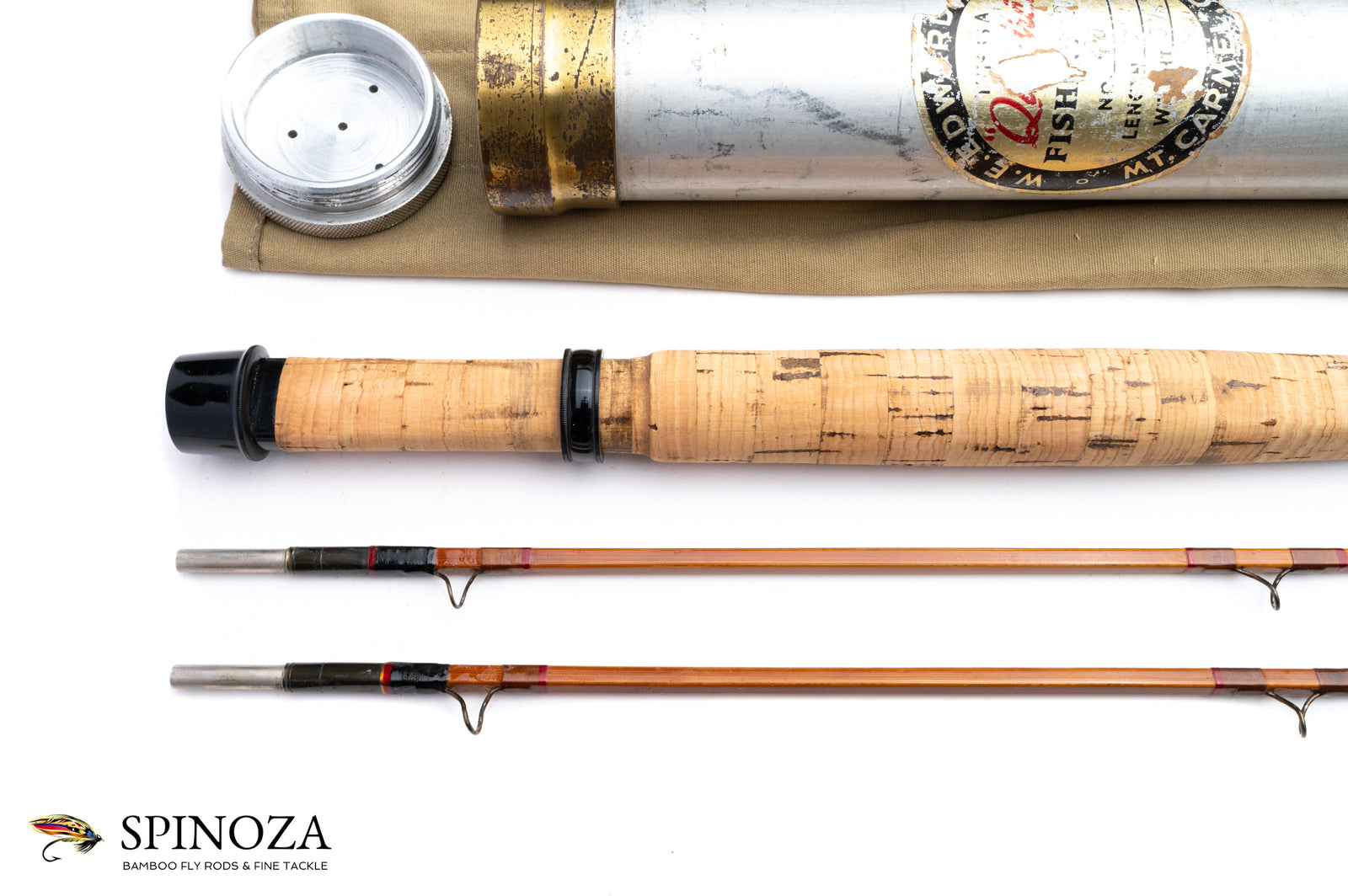 Edwards Quad Bamboo Fly Rod #40 - grip and reel seat close-up