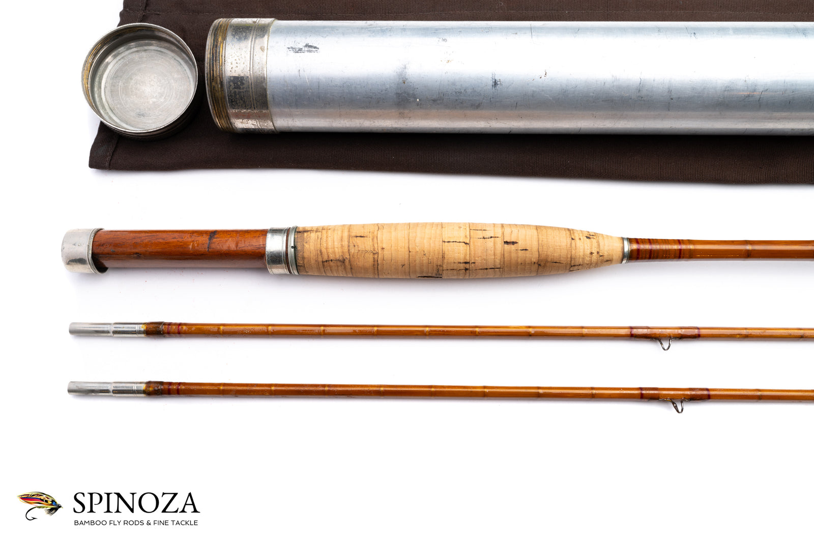 FE Thomas Special Fairy Bamboo Fly Rod 7' 2/2 #3/4 - grip and reel seat close-up