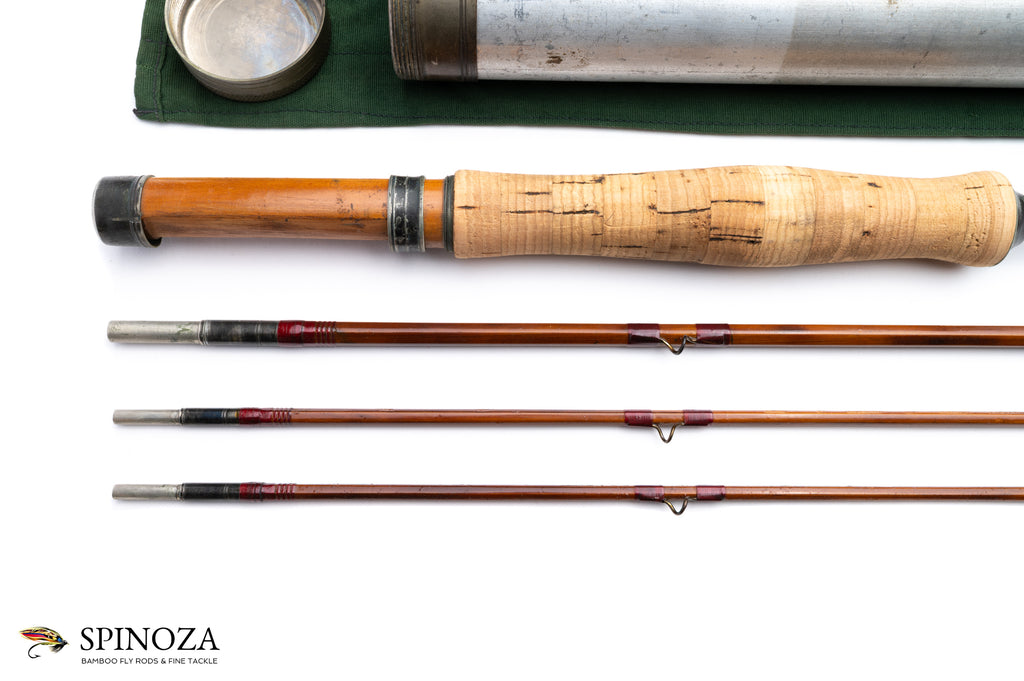 beans antique fly fishing rod FE Thomas Mahogany Bamboo 8'6