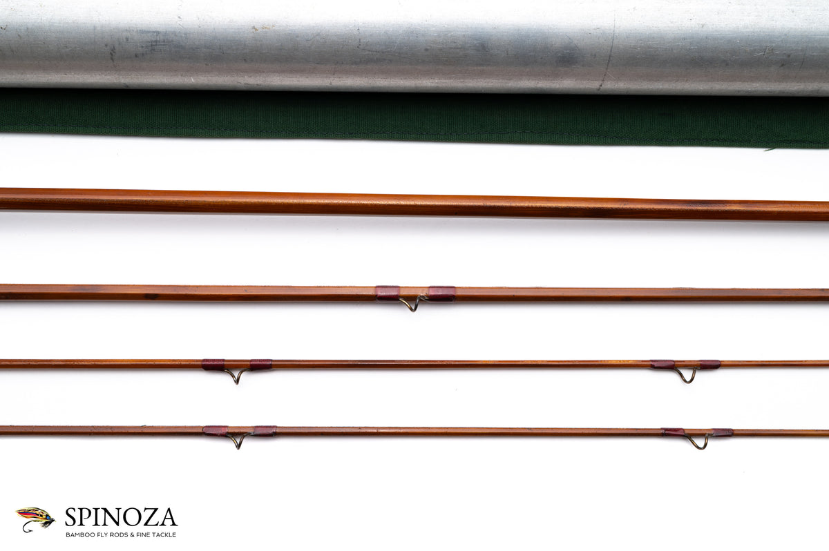 FE Thomas Mahogany Bamboo Fly Rod - rod sections with wrapping detail