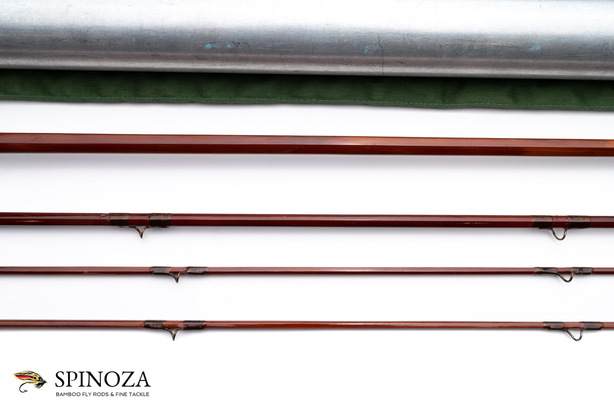 FE Thomas Mahogany Bamboo Fly Rod 9' 3/2 #4/5 - rod sections with wrapping detail