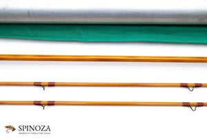 FE Thomas Special Browntone Bamboo Fly Rod 8'6" 2/2 #6/7 - rod sections with wrapping detail