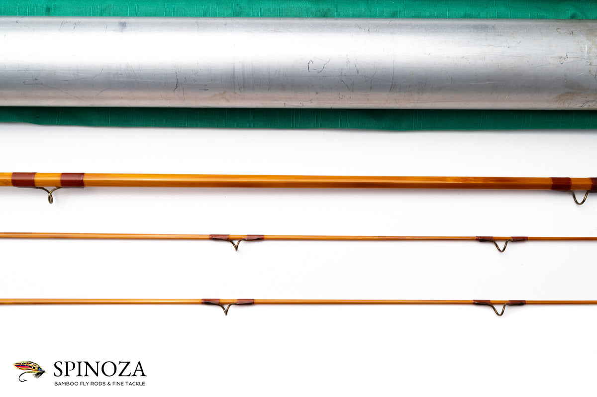 FE Thomas Special Browntone Bamboo Fly Rod 8'6" 2/2 #6/7 - rod sections with guides