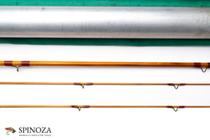 FE Thomas Special Browntone Bamboo Fly Rod 8'6" 2/2 #6/7 - rod sections with guides