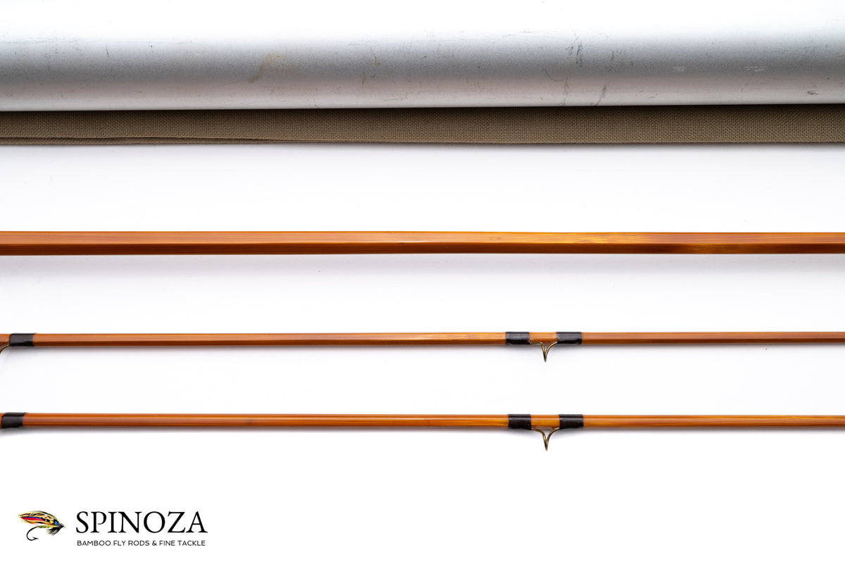 FE Thomas (Sam Carlson) Bamboo Fly Rod 8' 2/2 - rod sections with wrapping detail