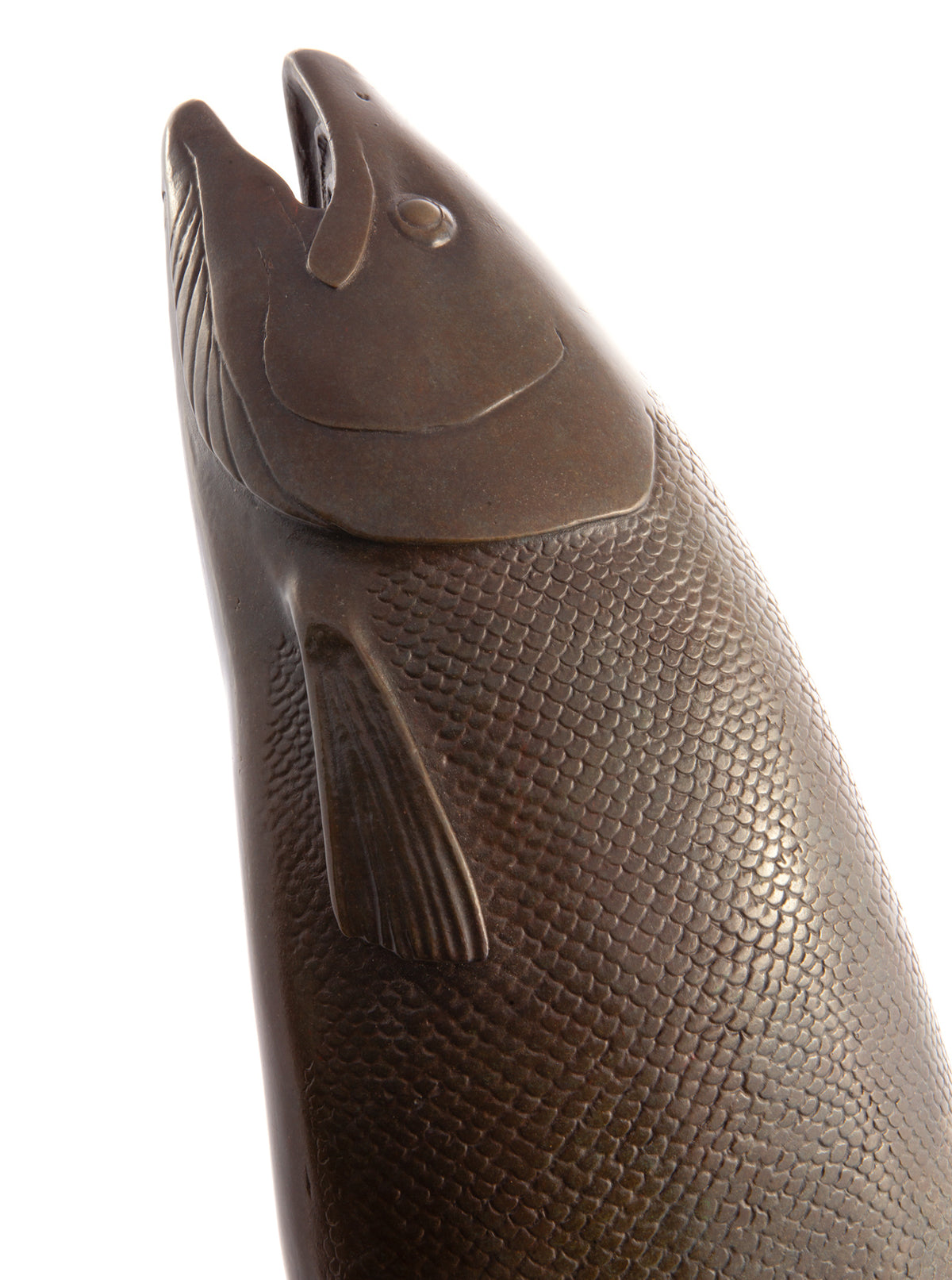 Leaping Salmon Bronze Sculpture by Mark Bennett