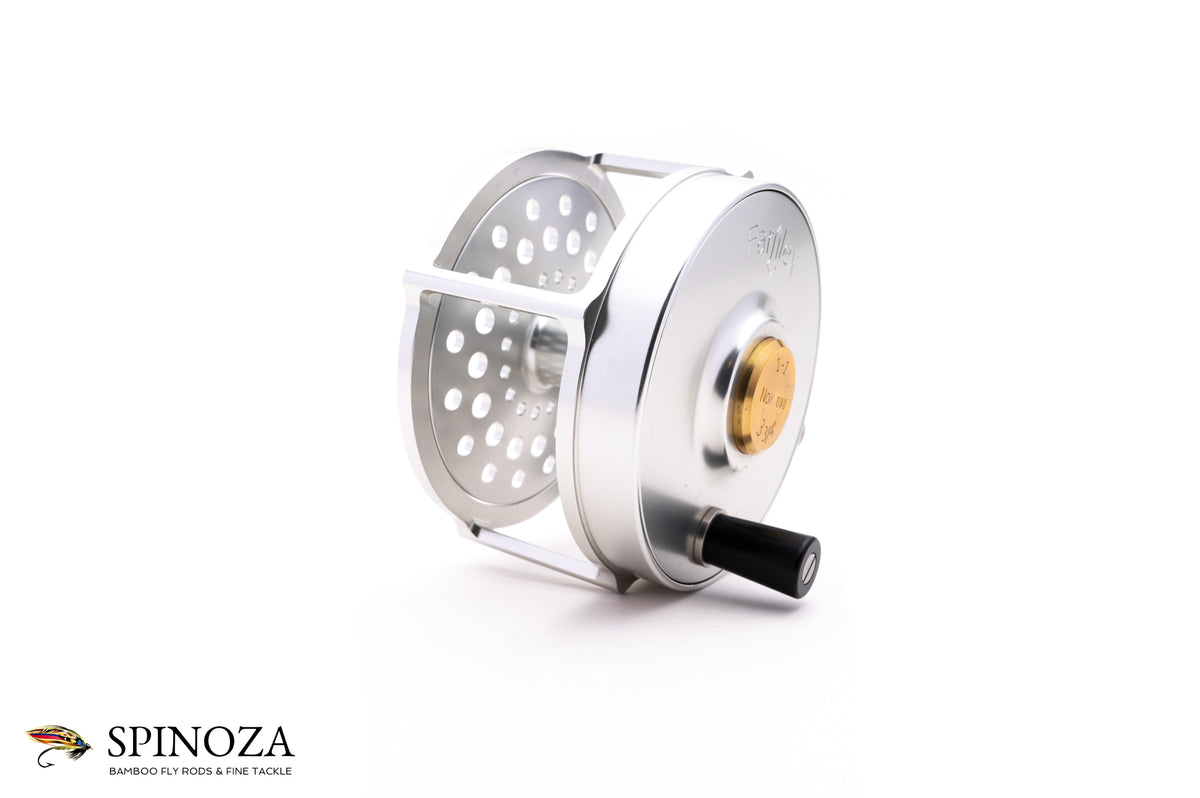 Farlex Platewind Fly Reel 1-1 DD 3 3/4" - reel foot detail,mounting foot,seat attachment