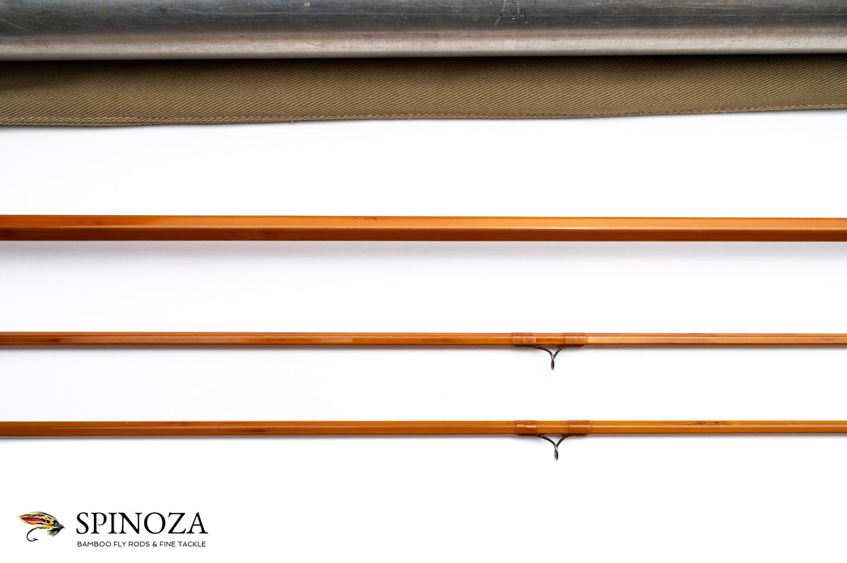 Everett Garrison Model 212-E Bamboo Fly Rod 8' 2/2 #6 - rod sections with guides and wraps