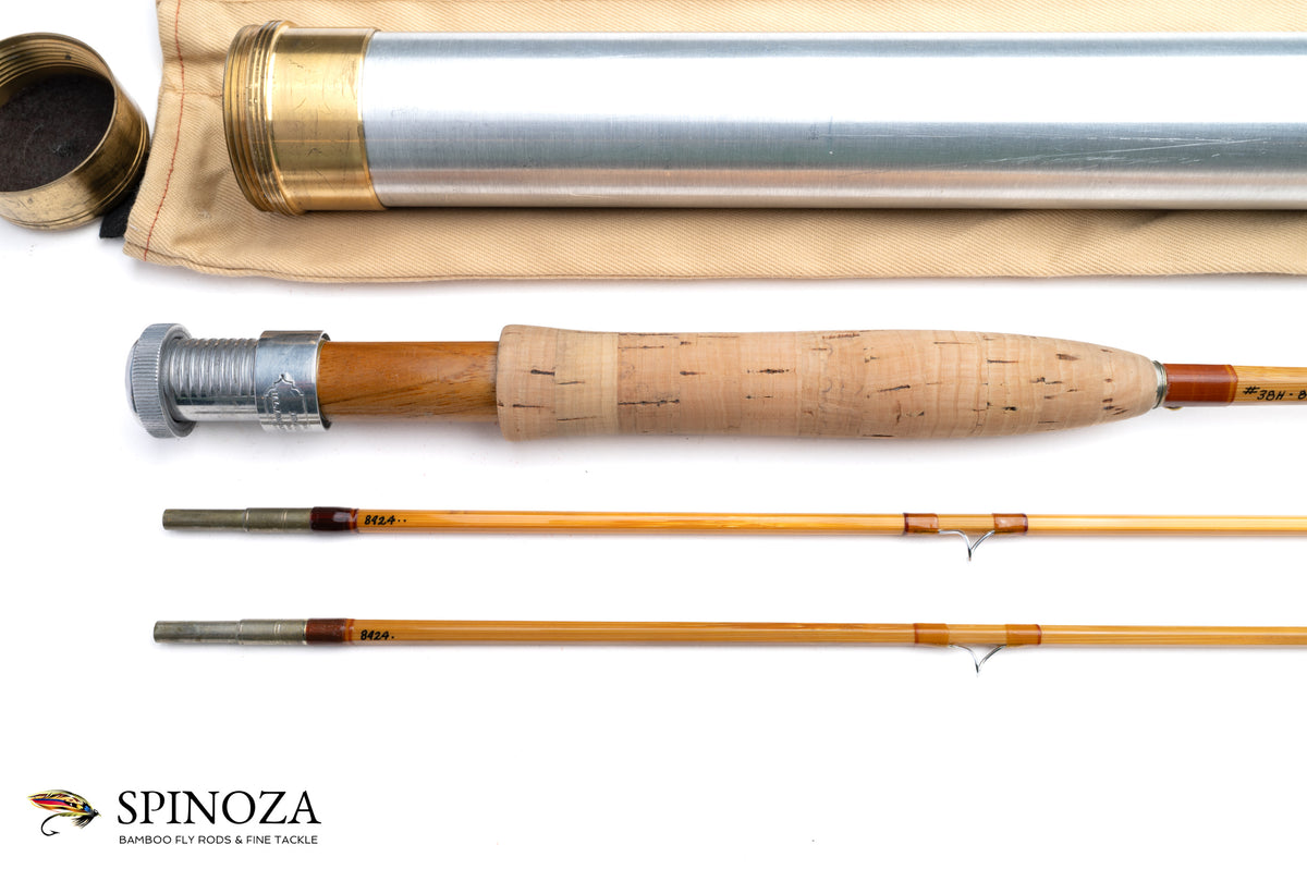 HL Leonard 38H Bamboo Fly Rod - grip and reel seat close-up