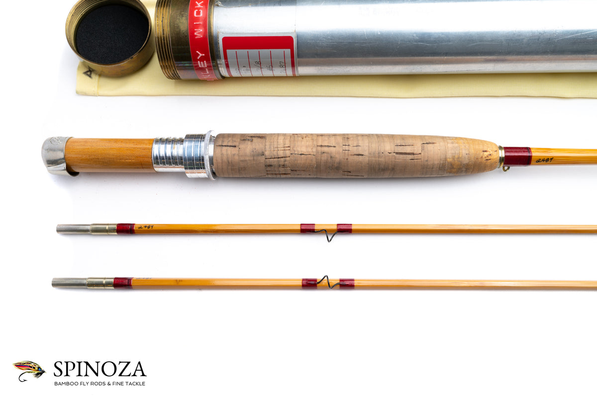 HL Leonard Model 39-H Bamboo Fly Rod 7'6" 2/2 #6 - grip and reel seat close-up