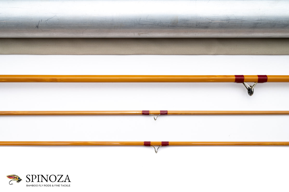 HL Leonard Model 66H Bamboo Fly Rod 8' 2/2 #5/6 - rod sections with wrapping detail