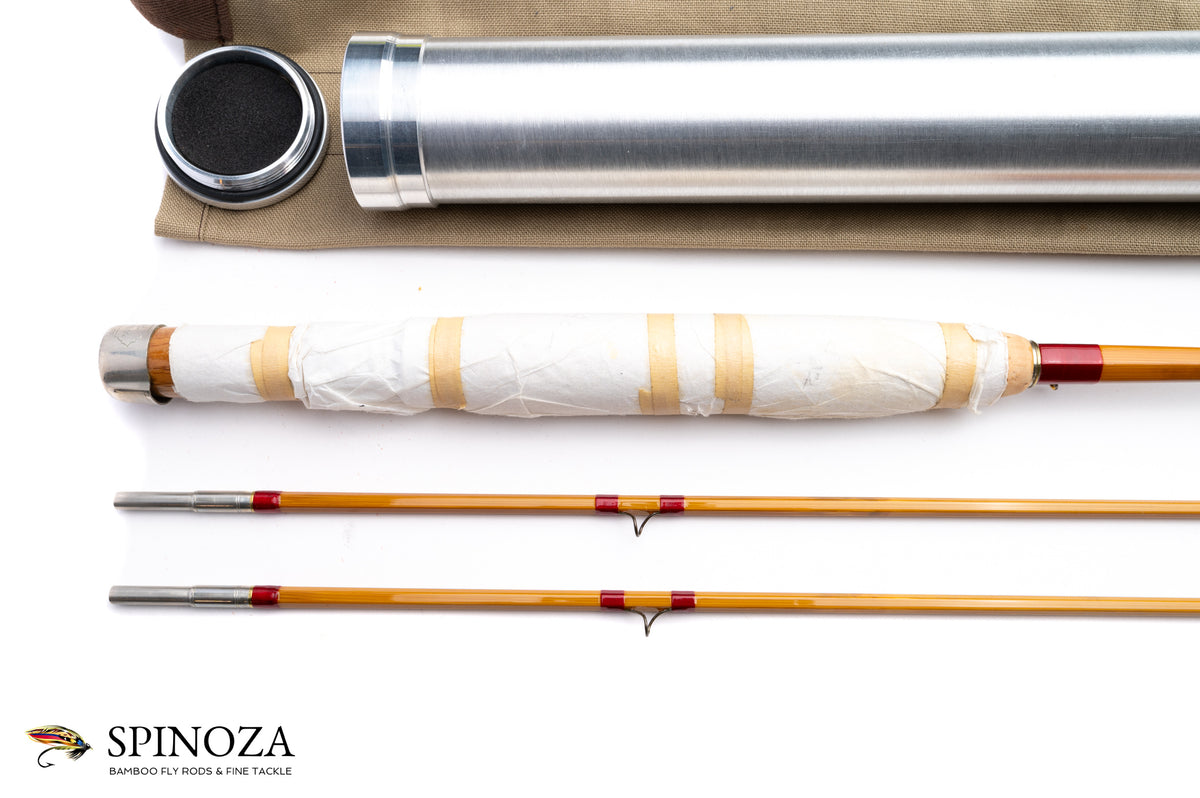 HL Leonard 39-5 Bamboo Fly Rod 7'6" 2/2 #5 (Refinished by Sam Carlson) - grip and reel seat close-up