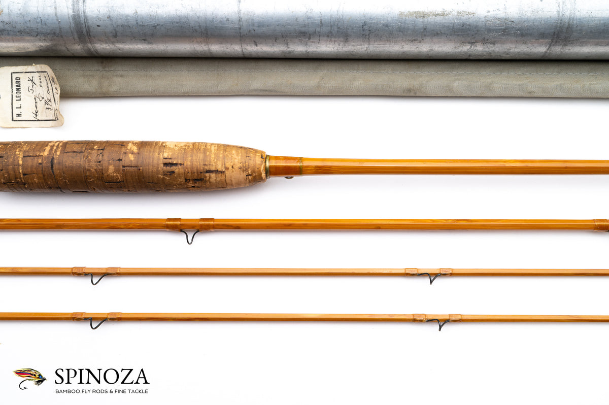 HL Leonard Model 50 Tournament Bamboo Fly Rod 8' 3/2 #6 - maker's marking and inscription