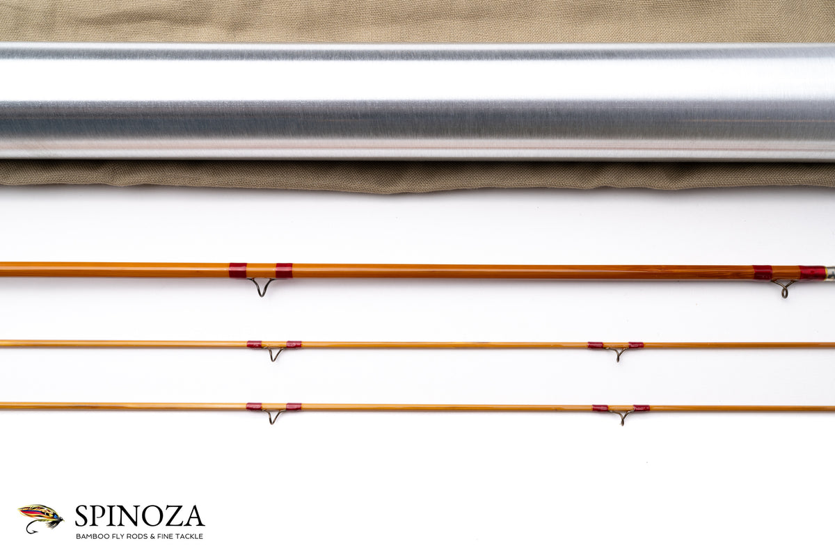 HL Leonard 39-5 Bamboo Fly Rod 7'6" 2/2 #5 (Refinished by Sam Carlson) - rod sections with guides