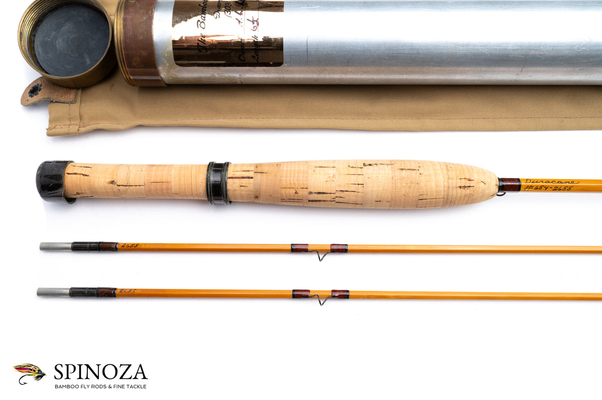 HL Leonard Duracane Bamboo Fly Rod 6'6" 2/2 #4 - grip and reel seat close-up