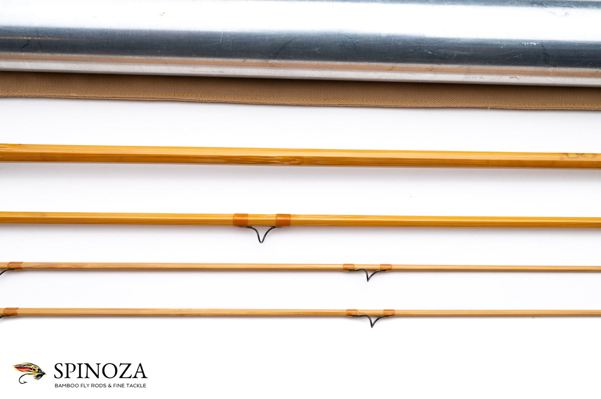 HL Leonard Model 50-5 Bamboo Fly Rod 8' 3/2 #5 - rod sections with wrapping detail