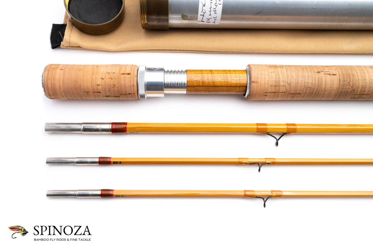 HL Leonard Salmon Series Bamboo Fly Rod 9' 3/2 #9 - grip and reel seat close-up