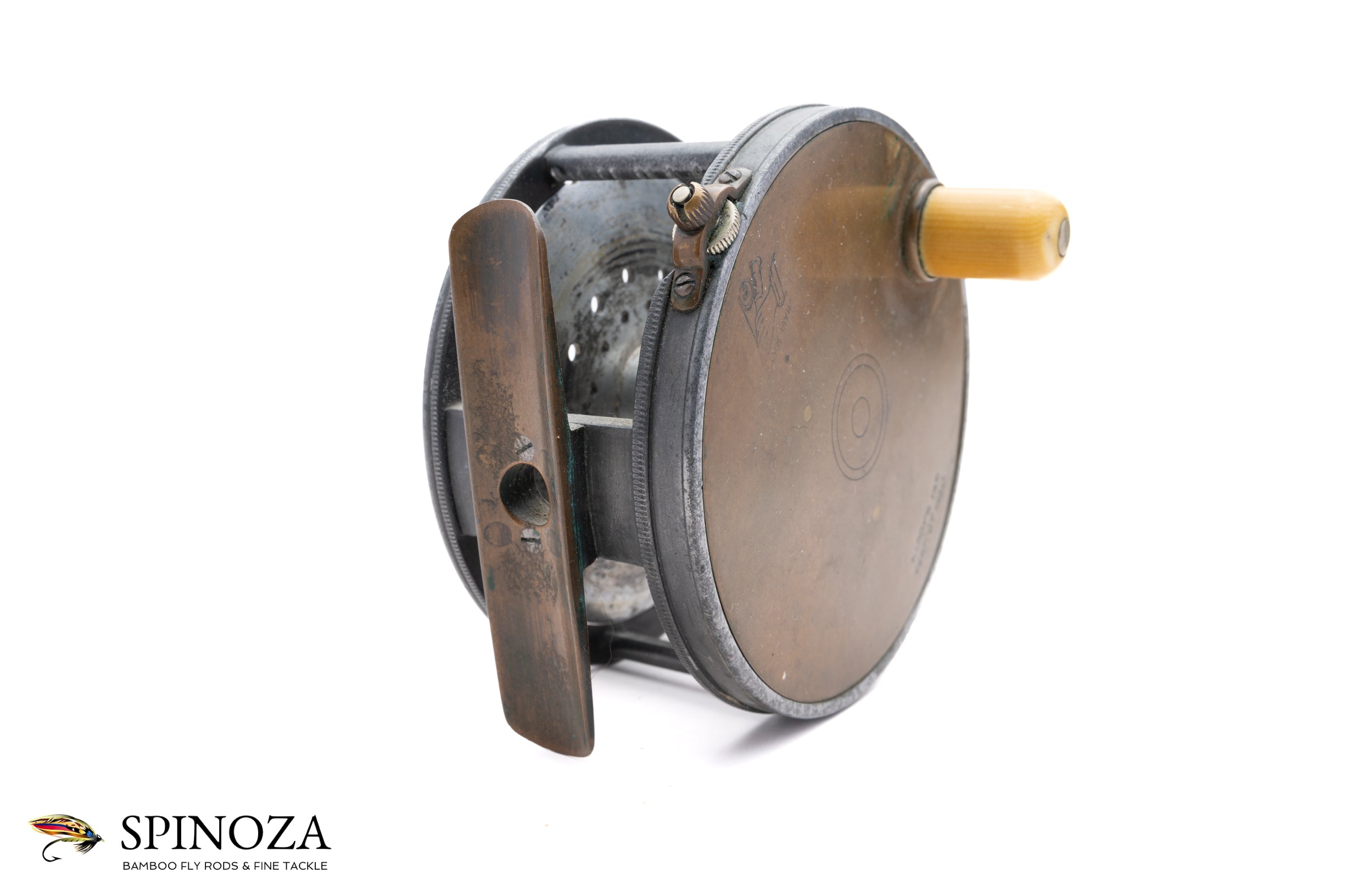 brass fly reel TFO NTR Reels in Black/Gold + Lightweight but durable design Hardy Bros Brass Hercules Fly