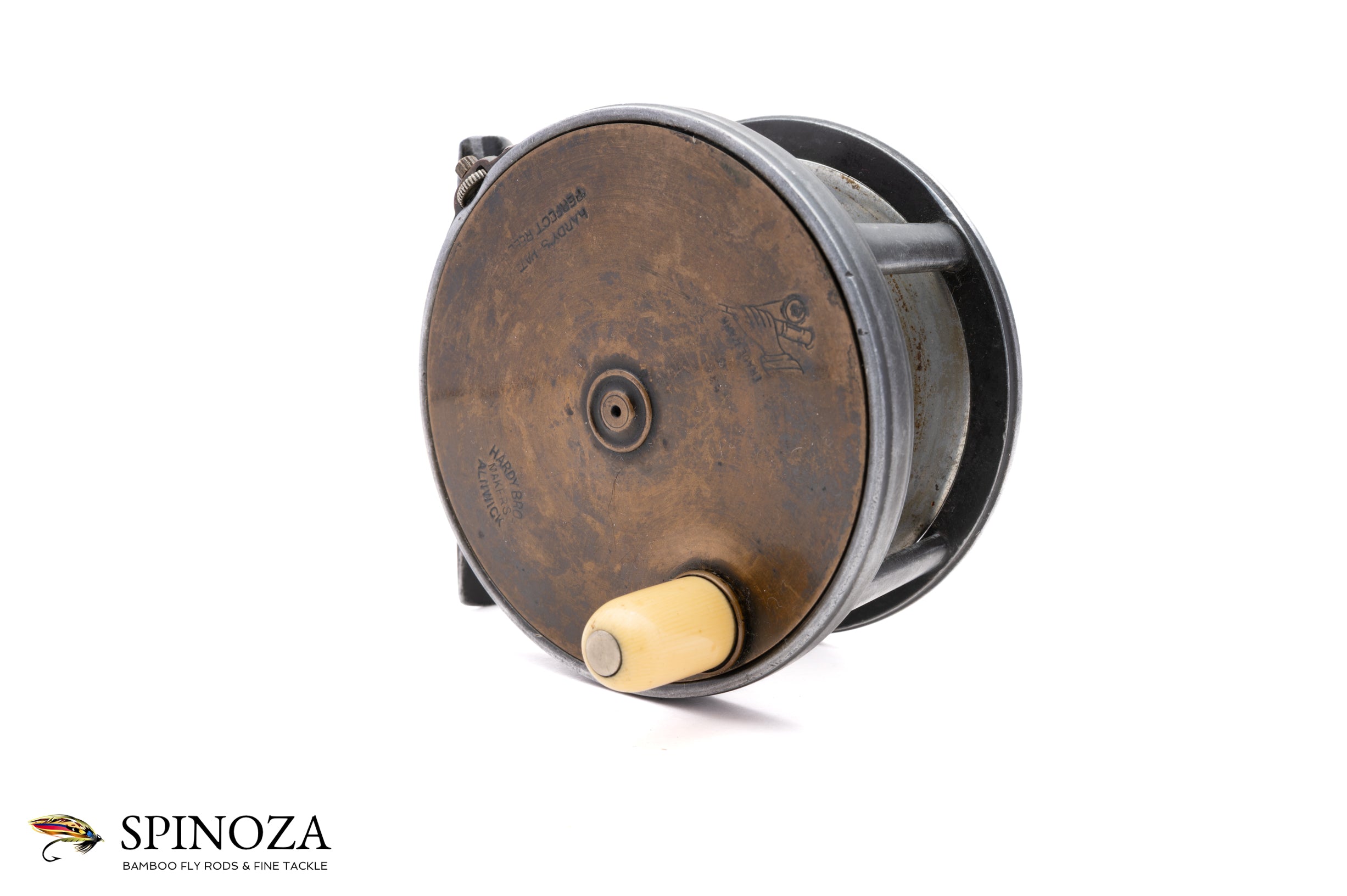 brass fly reel foot Hardy Brass Face Perfect Fly Reel 3 3/4" with Integrated Foot