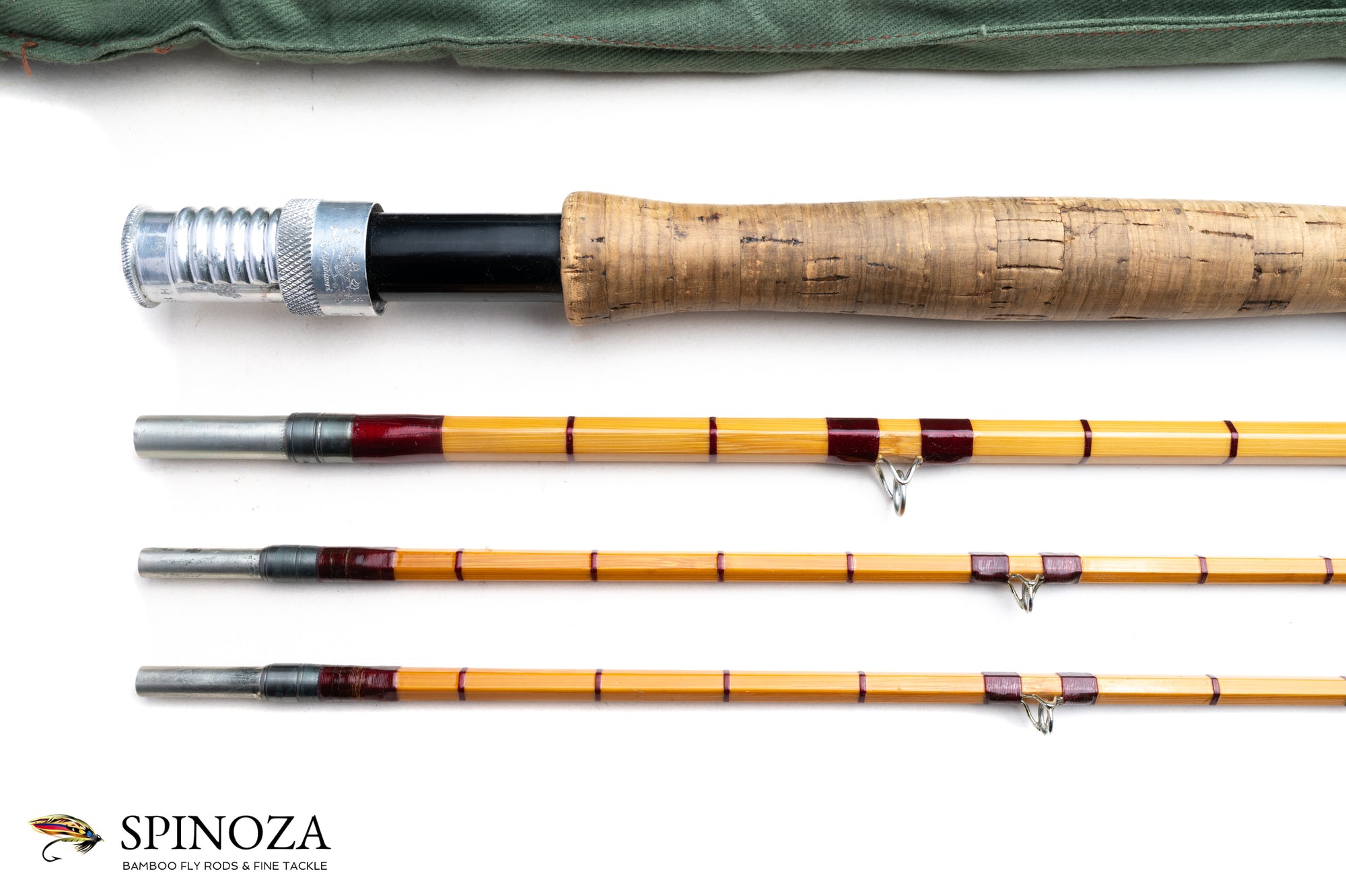HARDY 9'6″ #5/6 THE DE-LUXE PALAKONA SPLIT CANE TROUT FLY ROD (TWIN HARDY 9'6″ #5/6 THE DE-LUXE PALAKONA SPLIT CANE TROUT FLY ROD (TWIN
