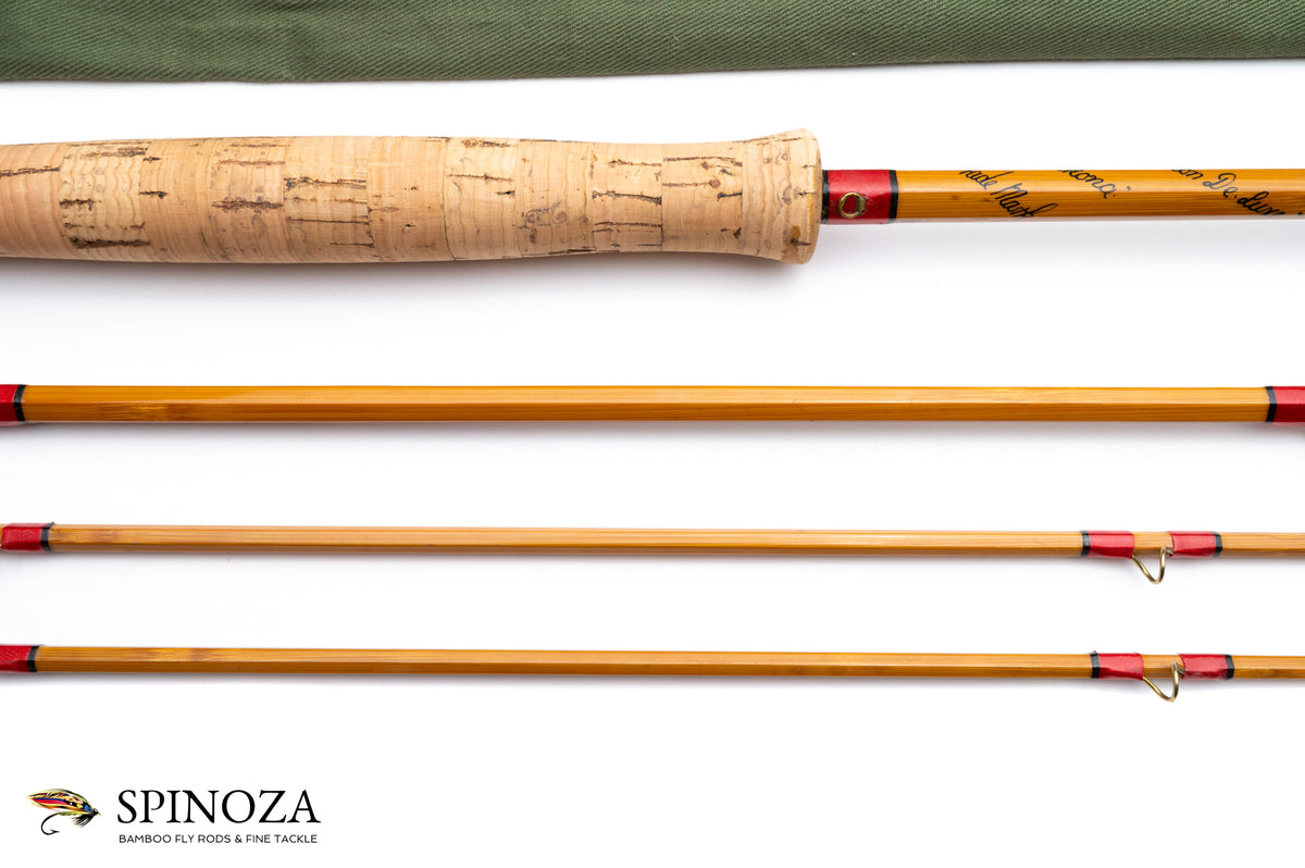 Hardy Palakona Salmon Deluxe Bamboo Fly Rod 9'6" 3/2 #7 - maker's marking and inscription