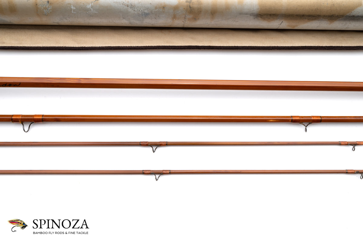 Heddon President Deluxe Bamboo Fly Rod 8'6" 3/2 #5/6 - rod sections with guides and wraps