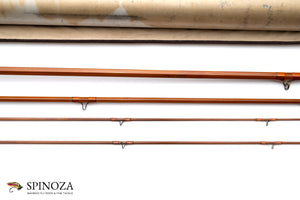Heddon President Deluxe Bamboo Fly Rod 8'6" 3/2 #5/6 - rod sections with guides and wraps