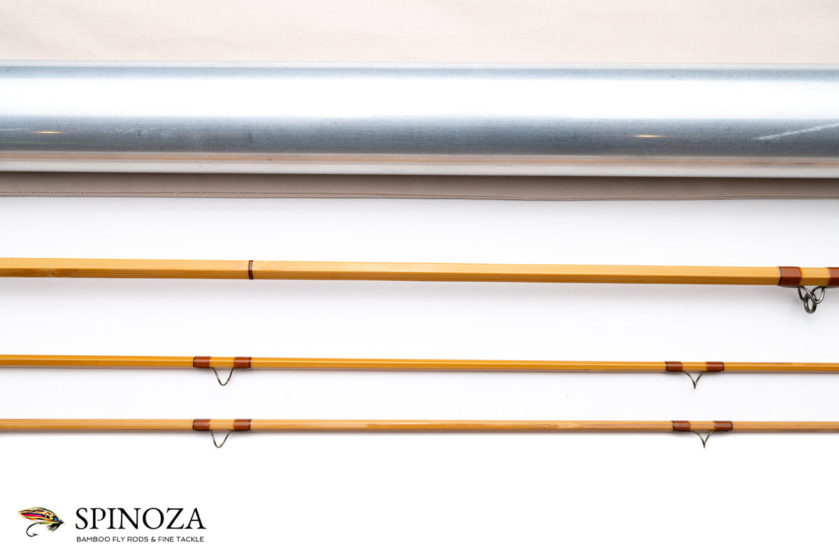 Jim Reams Bamboo Fly Rod 8'3" 2/2 #4 - rod sections with guides and wraps