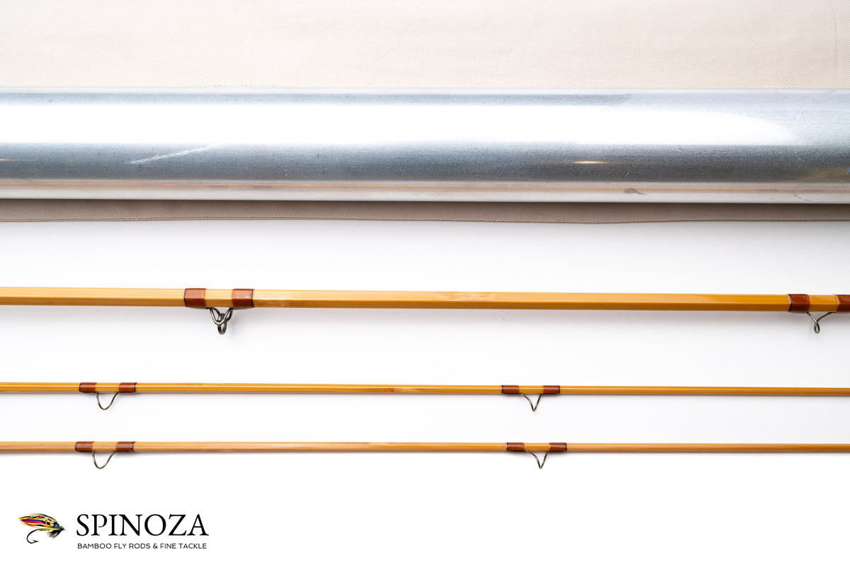 Jim Reams Bamboo Fly Rod 8'3" 2/2 #4 - rod sections with guides and wraps