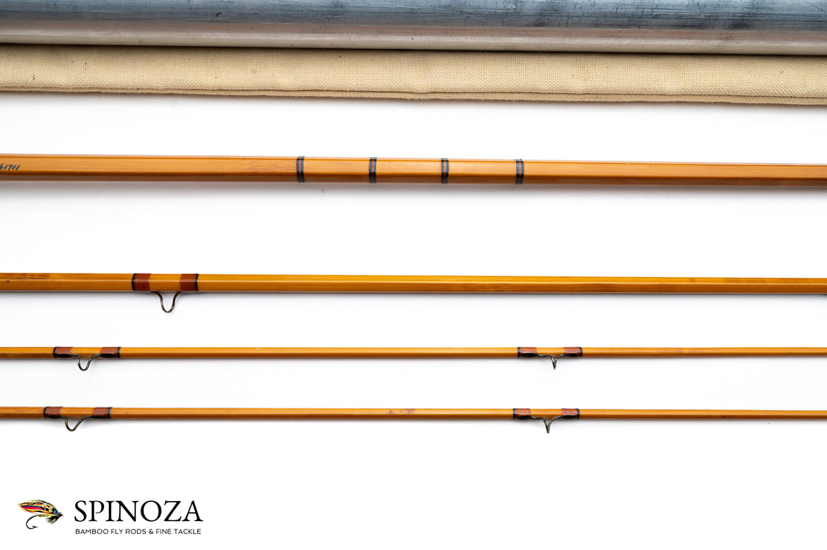 Lyle Dickerson Model 861711 Bamboo Fly Rod 8'6" 3/2 #5/6 - rod sections with guides and wraps