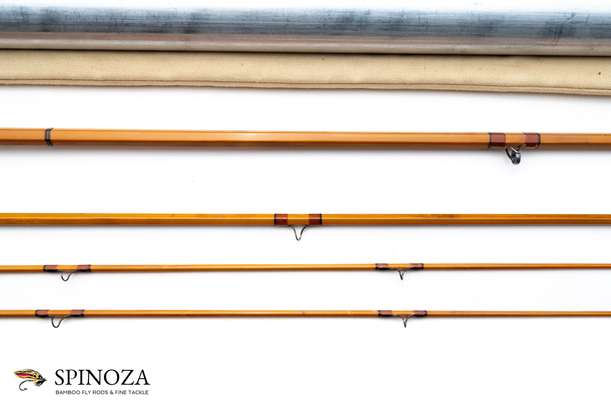 Lyle Dickerson Model 861711 Bamboo Fly Rod 8'6" 3/2 #5/6 - rod sections with guides and wraps
