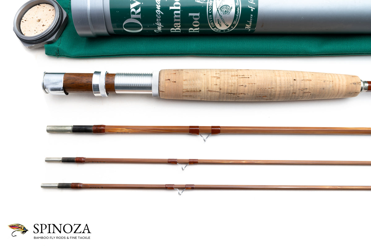 Orvis Battenkill Bamboo Fly Rod 8'6" 3/2 #7 - grip and reel seat close-up