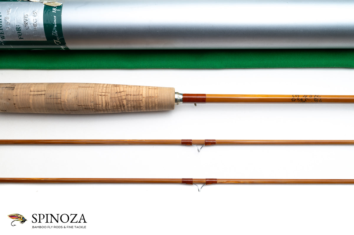 Orvis Midge Bamboo Fly Rod 7'6" 2/2 #5 - maker's marking and inscription