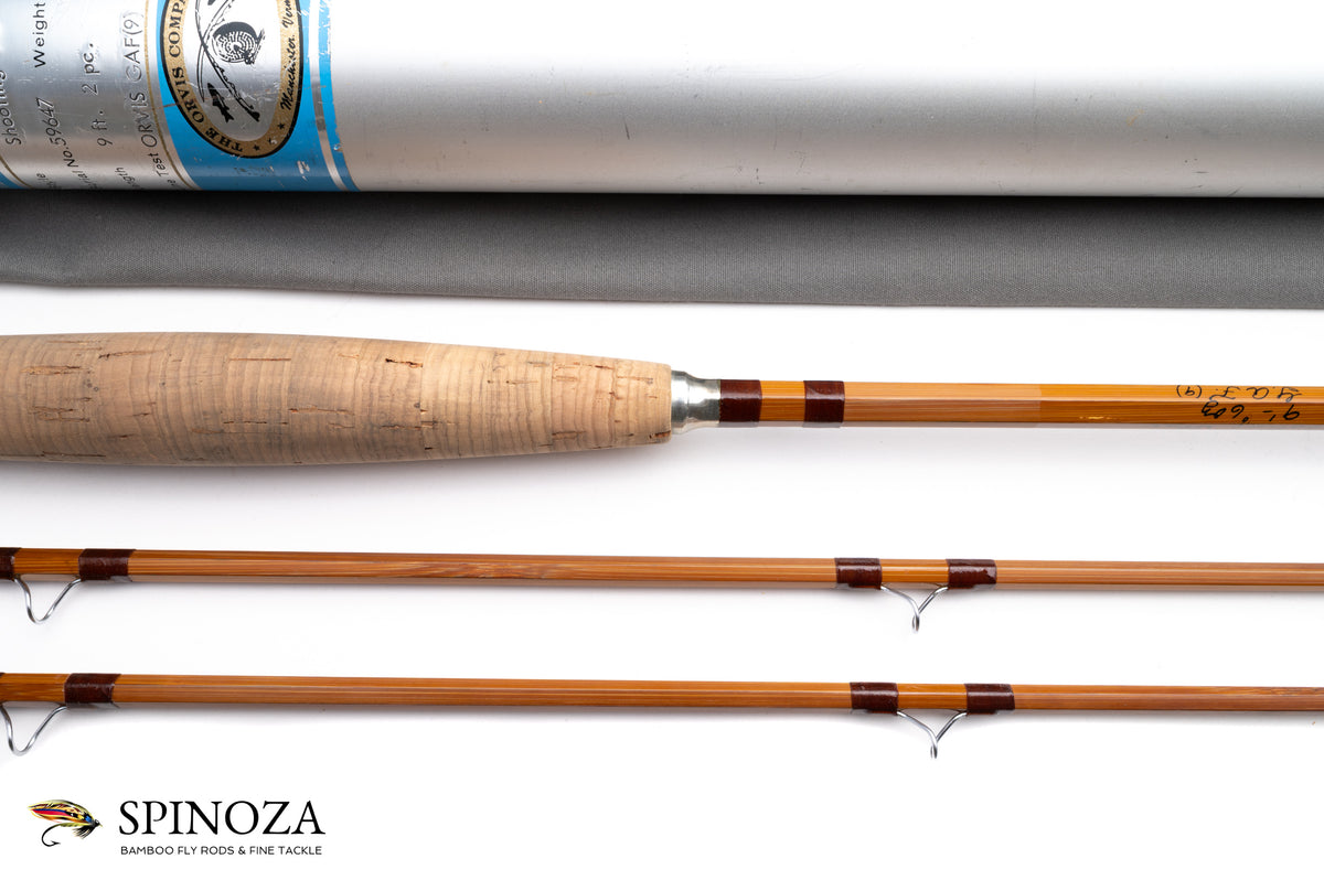 Orvis Shooting Star Bamboo Fly Rod 9' 2/2 #9 - maker's marking and inscription