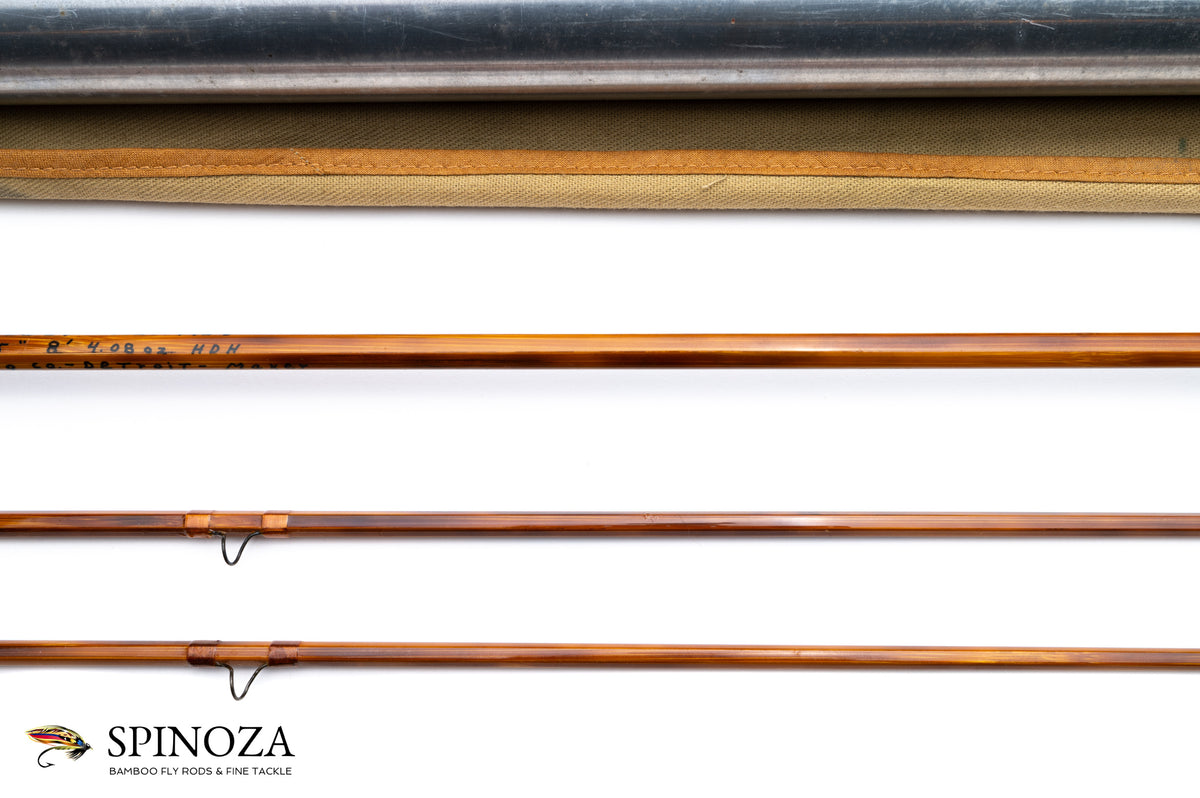 Paul Young Parabolic 15 Bamboo Fly Rod 8' 2/2 #6 - rod sections with guides and wraps