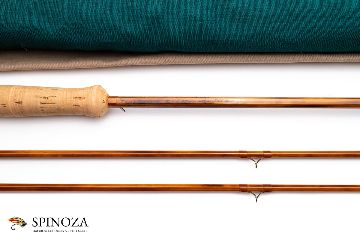 Paul Young Texas General Fly Rod 8'6" 2/2 #7/8 - maker signature and rod markings