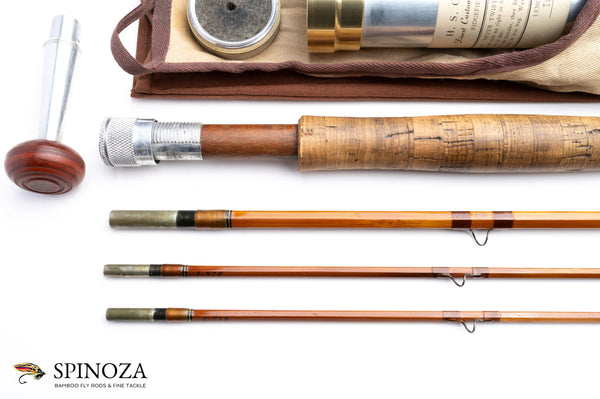 argus bamboo fly fishing rod 3 piece Pinky Gillum 10' 3/2 #8 Color:Silver Prism NET big performance New fishing rod holder