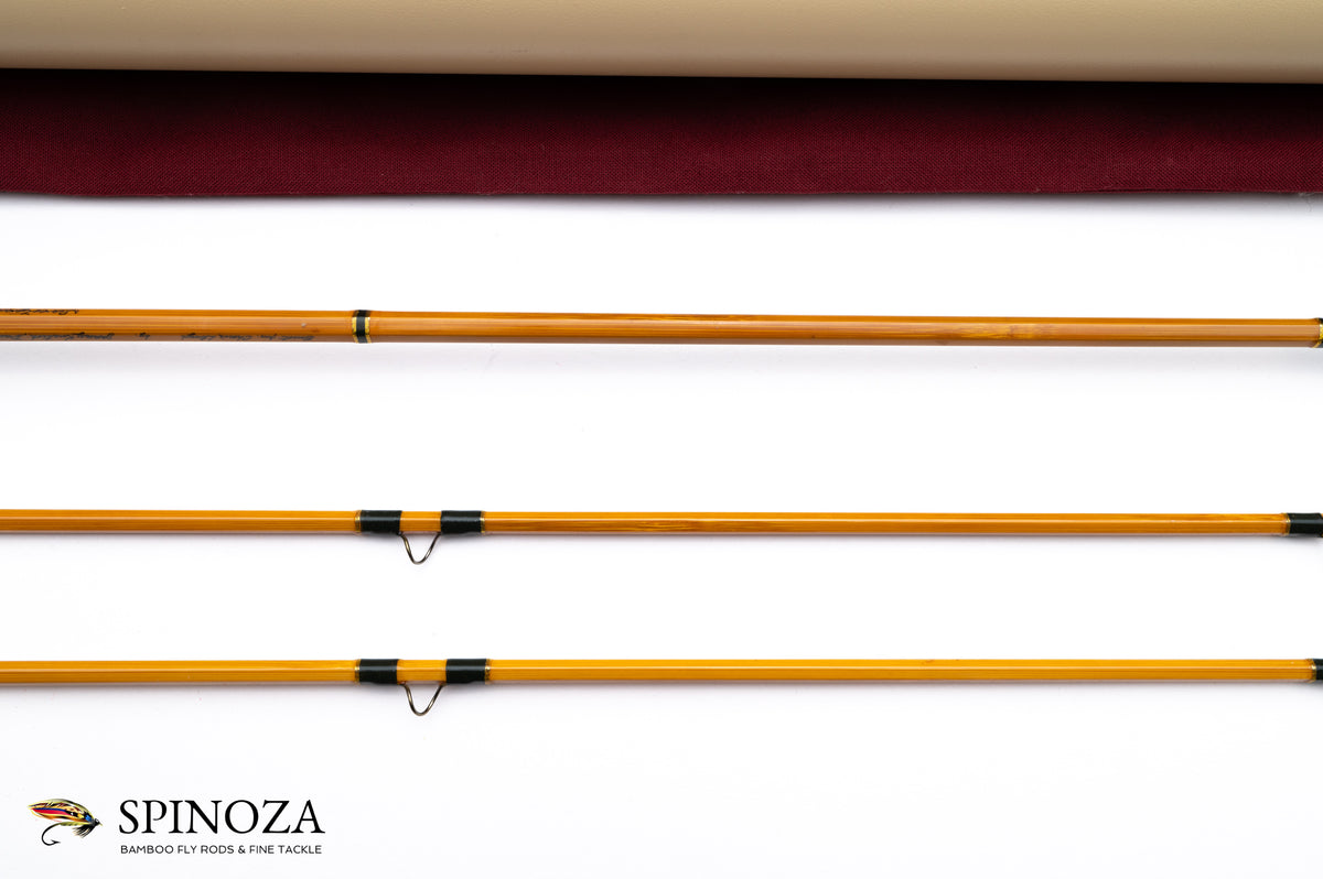 Sweetgrass Bamboo Fly Rod 6'6" 2/2 #4 Staggered Ferrule - rod sections with guides and wraps
