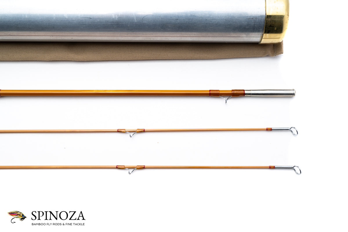 Ted Simroe Bamboo Fly Rod 7'6" 2/2 #3 - ferrules and tip tops detail