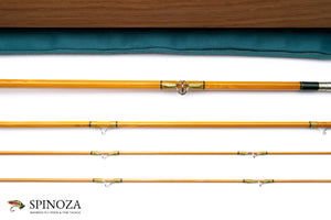 Ted Simroe Special Bamboo Fly Rod 8' 3/2 #7 - rod sections with guides and wraps
