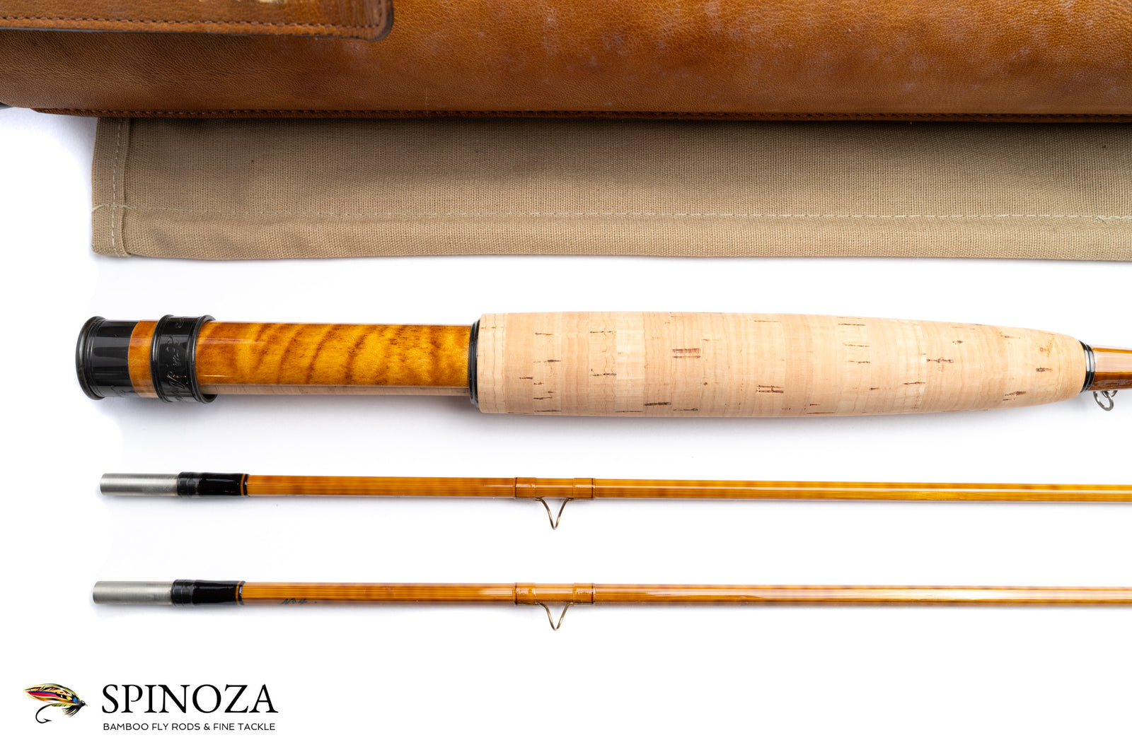 Thomas and Thomas 25th Anniversary Bamboo Fly Rod 7'6" 2/2 #3 - grip and reel seat close-up