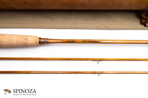 Thomas and Thomas 25th Anniversary Bamboo Fly Rod 7'6" 2/2 #3 - rod sections with wrapping detail