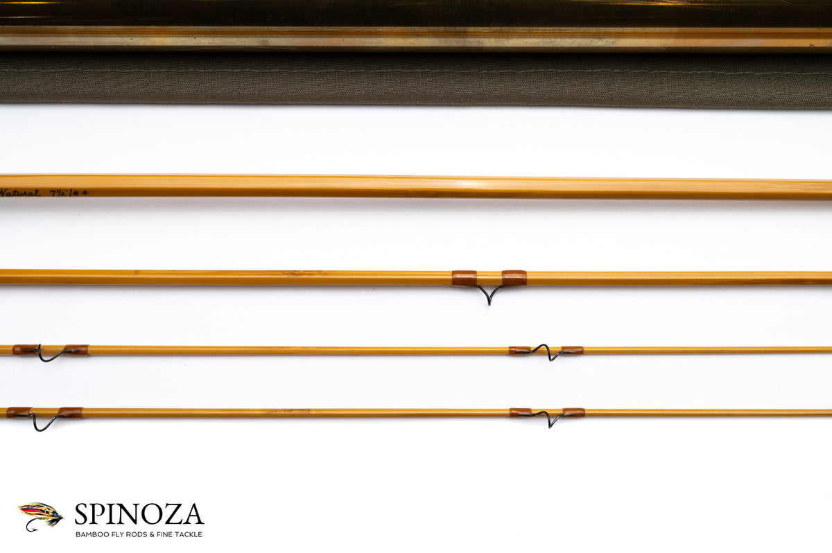 Thomas and Thomas Au Natural Commemorative Bamboo Fly Rod 7'6" 3/2 #4 - rod sections with wrapping detail