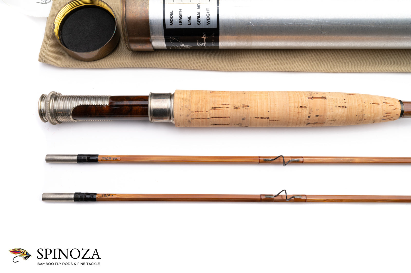 Thomas and Thomas Hendrickson Bamboo Fly Rod 8' 2/2 #5 - grip and reel seat close-up